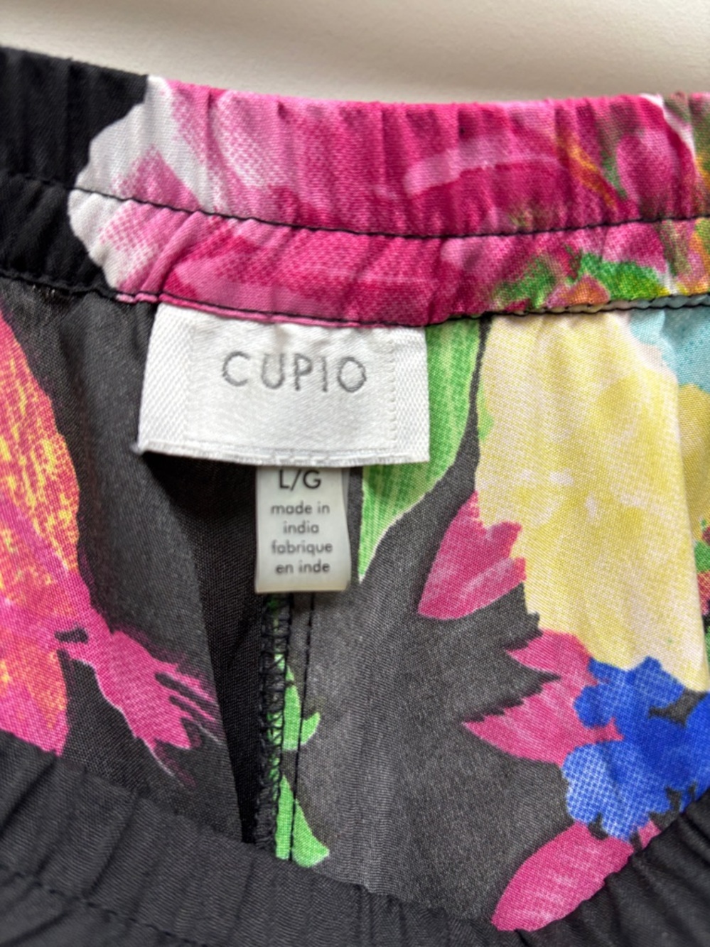 CUPIO Maxi Skirt Full Sweep Circle Elastic Waist Boho Floral Women SZ L - Picture 4 of 6